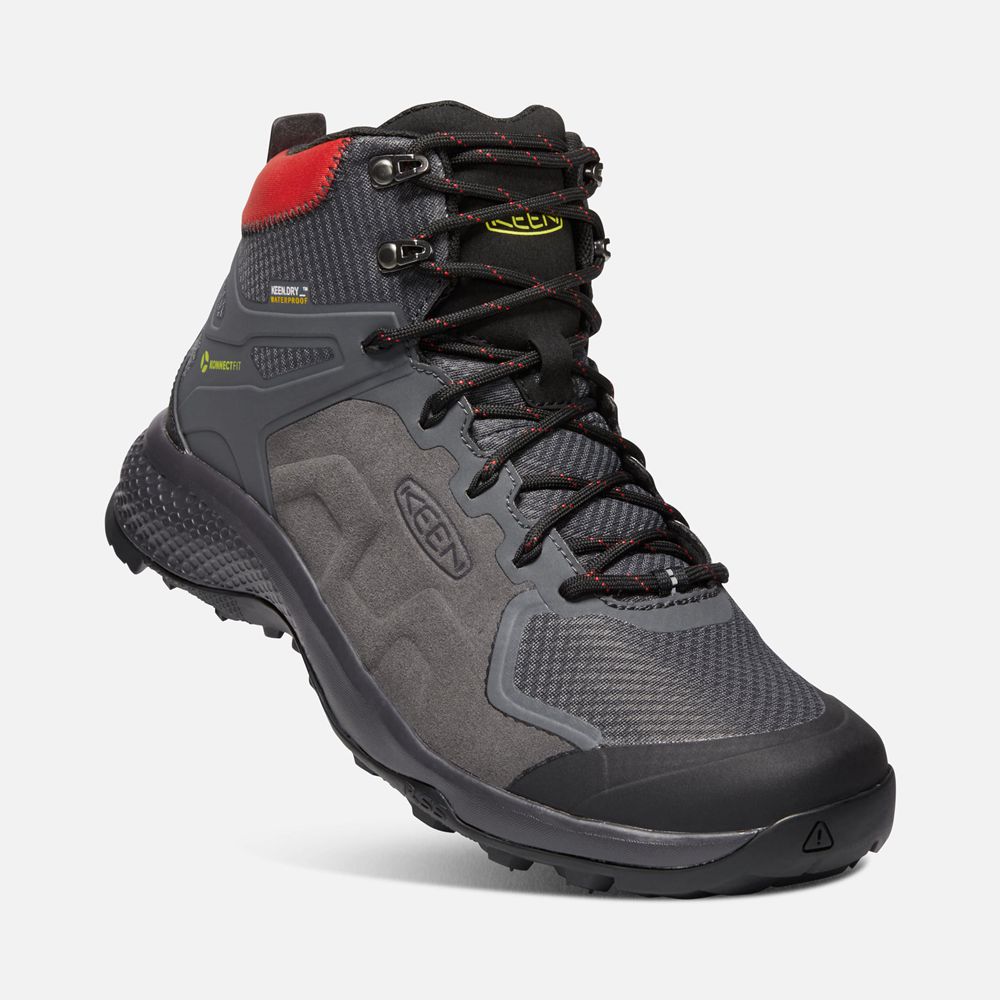 Botas de Seguridad Keen Mexico Grises Oscuro - Hombre Explore Waterproof - QL3980524